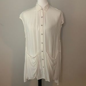 Kimchi Blue Flowy Cream Tunic